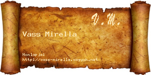 Vass Mirella névjegykártya